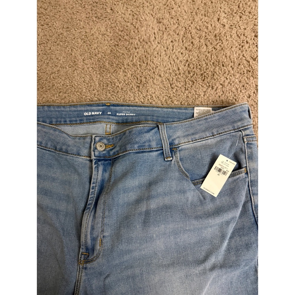 NWT Old Navy High Rise Super Skinny Light Wash Jeans Plus Size 20 - Picture 2 of 4